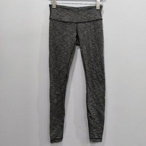 Lululemon Wunder Under HR Pant Leggings Luon Pique Black Size 6